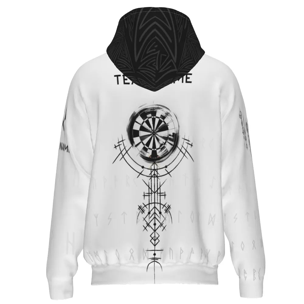 Weiße Dart - Zipper - Hoodie "Nordischer Rabe" - Viking - und Raben - Motiv für Abenteuerlustige v8302 - Outfitsuche