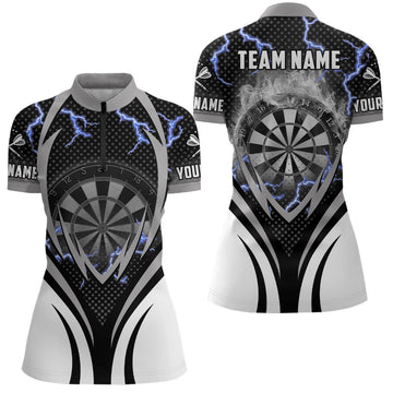 Individuell anpassbares Dart-Team-Trikot für Damen mit coolem Thunder Lightning Dart-Motiv S236 - Outfitsuche