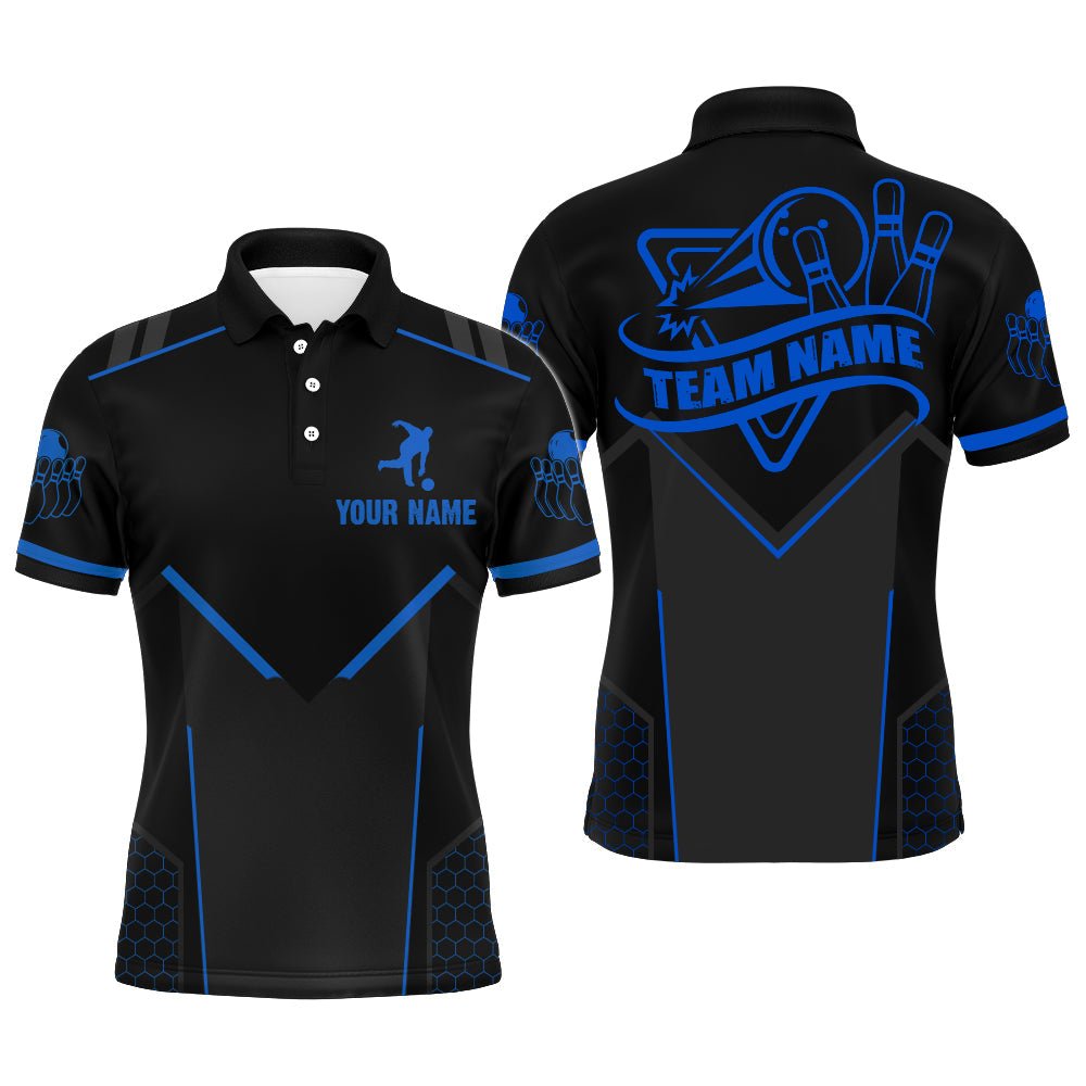 Individuell anpassbares Herren Bowling-Trikot mit Namen, Team-Bowler Kurzarm-Shirt BDT267-ODLY9 - Outfitsuche