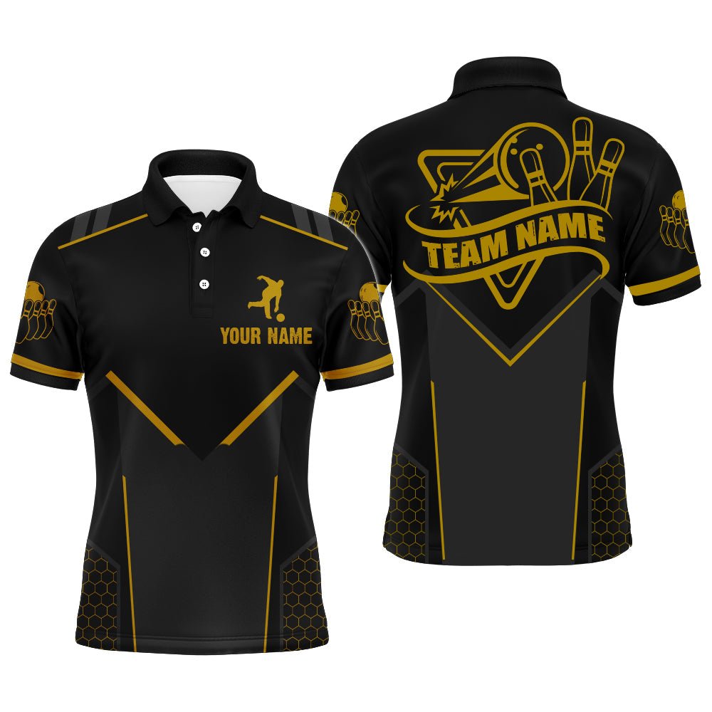 Individuell anpassbares Herren Bowling-Trikot mit Namen, Team-Bowler Kurzarm-Shirt BDT267-ODLY9 - Outfitsuche