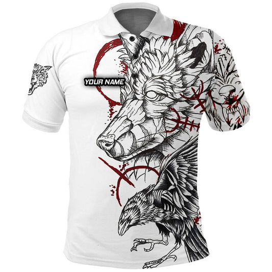 Individuell Dartshirt Wikinger - Fenrir und Rabenblut Tattoo Polo Shirt VK4702 - Outfitsuche