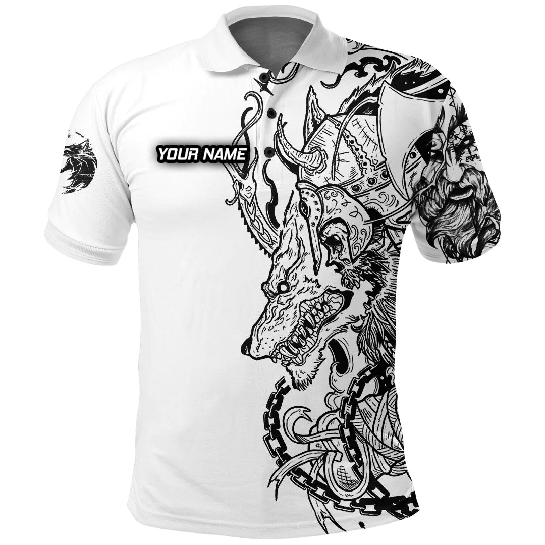 Individuell Dartshirt Wikinger - Kriegeräxte und Fenrir Polo-Shirt VK2056 - Outfitsuche