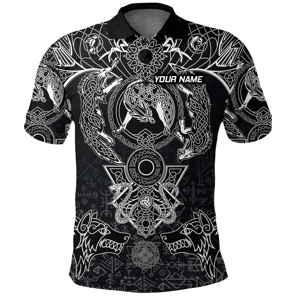 Individuell Dartshirt Wikinger Polo Hemd - Fenrir und Skoll & Hati VK6078 - Outfitsuche