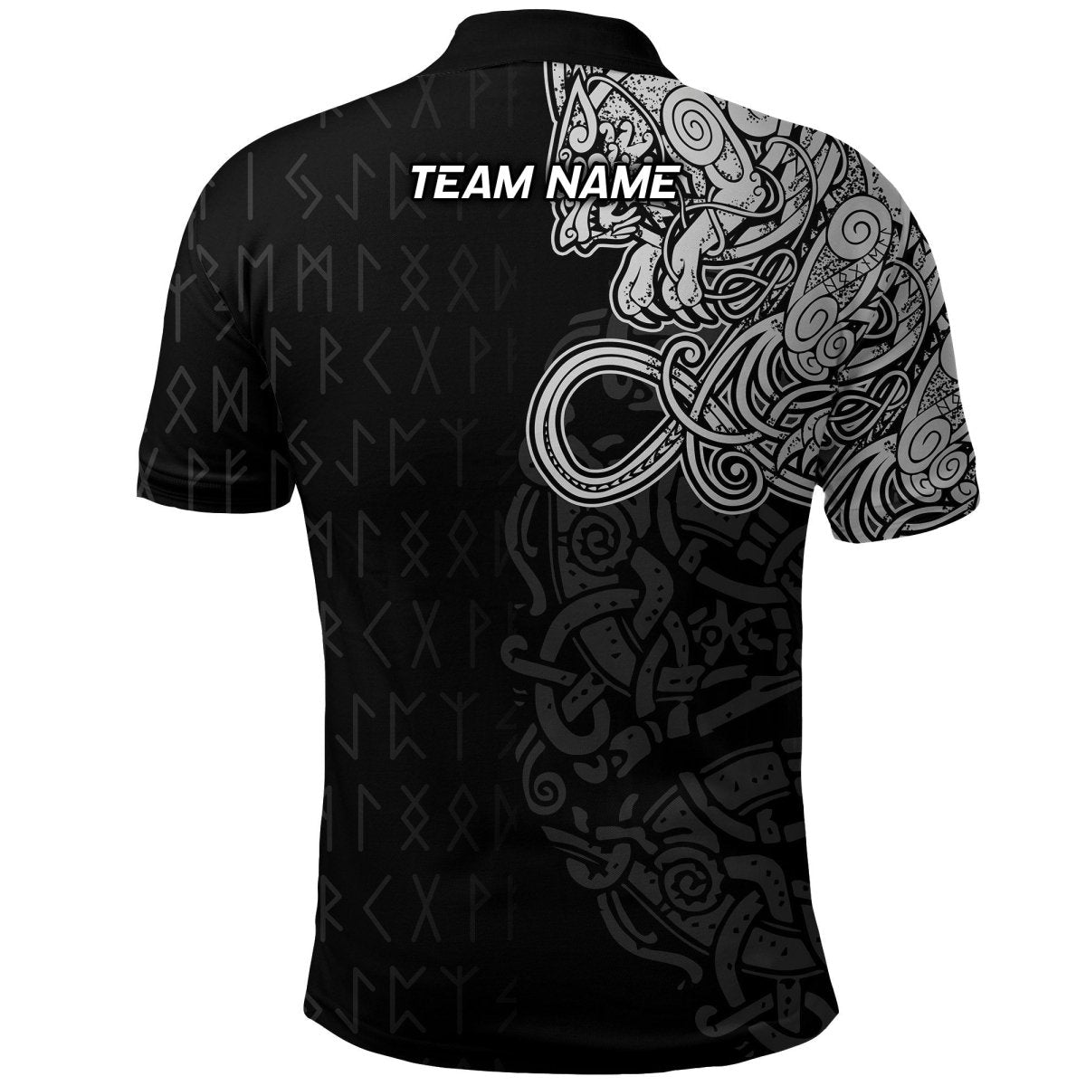 Individuell Dartshirt Wikinger Polo Shirt Fenrir und Jormungand - Spezielles Tattoo VK4258 - Outfitsuche