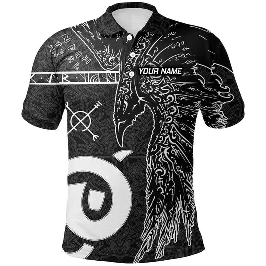 Individuell Dartshirt Wikinger Polo-Shirt - Raben Nordische Mythologie Tattoo VK9810 - Outfitsuche