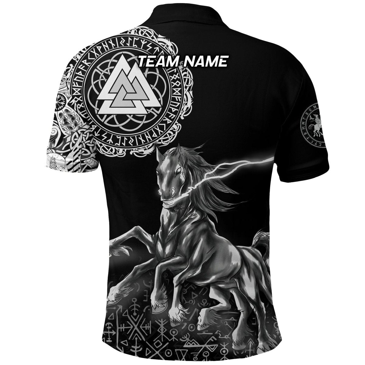 Individuell Dartshirt Wikinger Polo Shirt - Sleipnir Odin - Hochwertiges Design für Dartliebhaber VK8606 - Outfitsuche