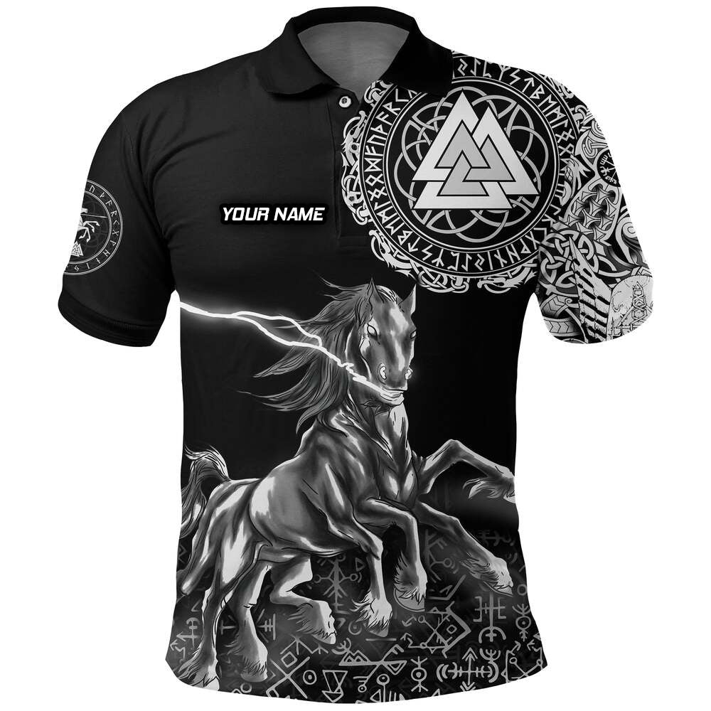 Individuell Dartshirt Wikinger Polo Shirt - Sleipnir Odin - Hochwertiges Design für Dartliebhaber VK8606 - Outfitsuche