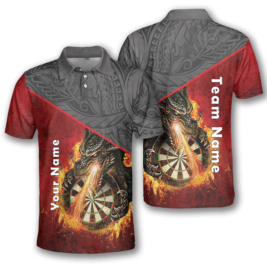 Individuell gestaltete Darts-Shirts für Herren mit Tribal-Drachenmotiv Darts Trikot - Outfitsuche