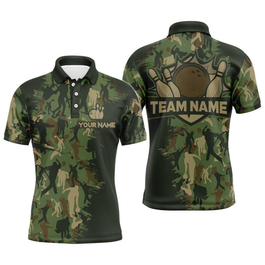 Individuell gestaltete Herren Camouflage Bowling Shirts, Bowling Trikot für Team Liga, Bowling Polo Shirt - Outfitsuche