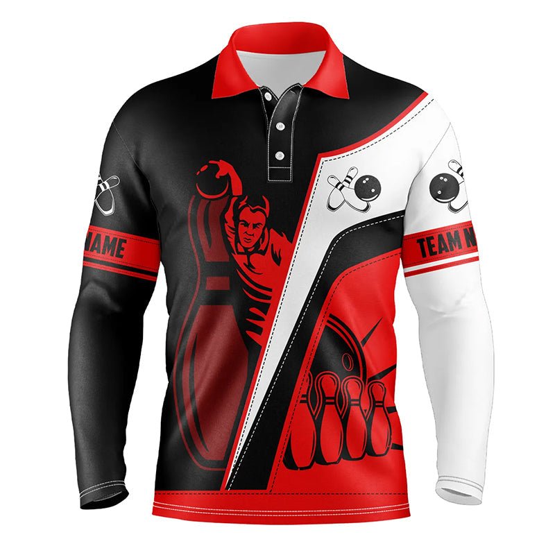 Individuell gestaltete Herren Polo Bowling Shirts, personalisierte Bowling Trikots für Männer, mehrfarbige Bowling Team Trikots - Outfitsuche