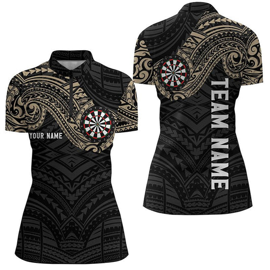 Individuelles Champion Tribal Darts 1/4 Zip Shirt für Damen, maßgeschneidertes Darts-Shirt, Dart-Trikots I517 - Outfitsuche