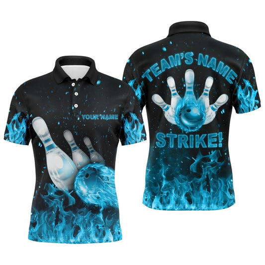 Individuelles Flammen Bowling-Shirt für Herren, Strike Bowling Trikot für Team Fire League Bowling Polo Shirt - Outfitsuche