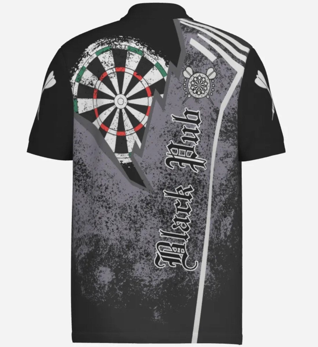 Personalisiertes Grunge Herren Darts Polo Shirt, individuell anpassbares Retro Darts Shirt für Männer, Dart Trikot KH616 - Outfitsuche