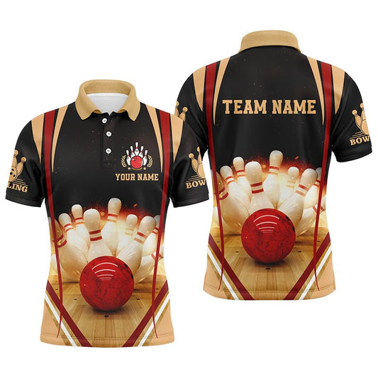 Schwarze Vintage-Bowlinghemden für Herren mit individuellem Namen und Teamnamen, Bowling-Trikots, Bowling-Team-Shirts - Outfitsuche
