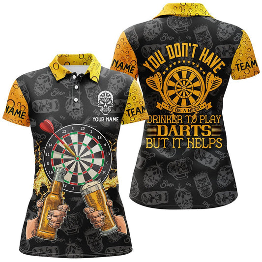 Sie müssen kein Bier-Darts-Polo-Shirt sein - individuell anpassbares Trink-Darts-Trikot für Frauen M87 - Outfitsuche