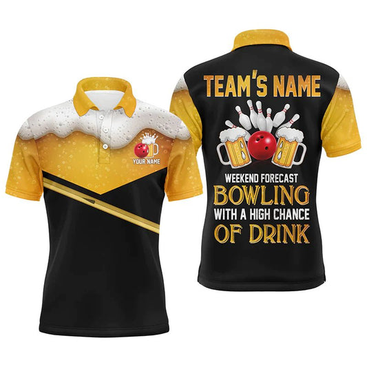 Witziges Herren Bowling Polo Shirt für Bierliebhaber, personalisiertes Kurzarm Polo für Männer Bowler - Outfitsuche